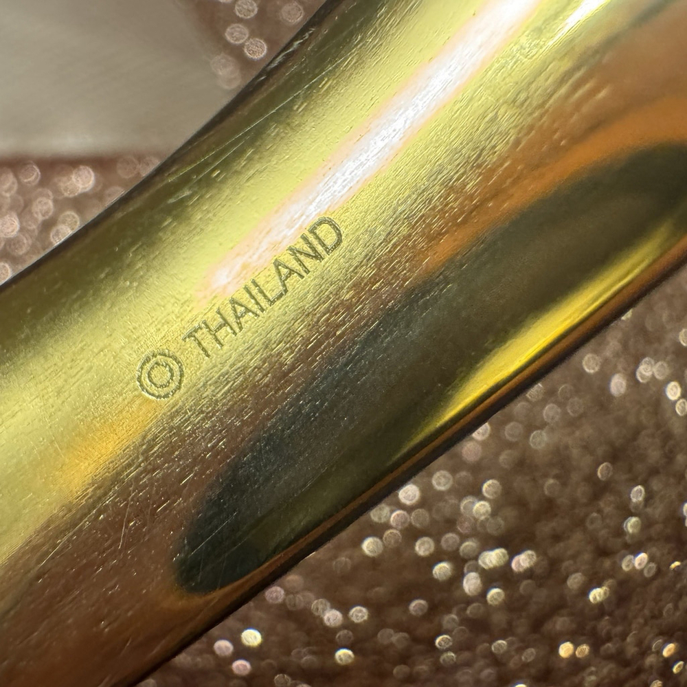 NWT Coach Enamel logo gold tone Signature Bangle bracelet Pink Box MSRP:$148 - Picture 5 of 13